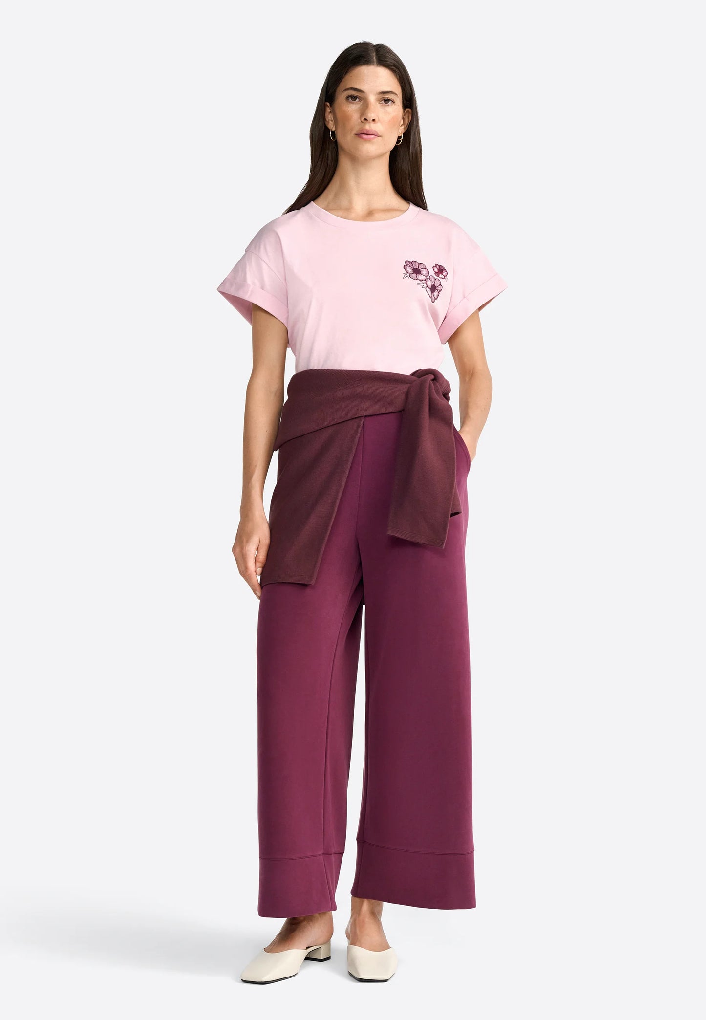 RICH & ROYAL ROSE WATER T-SHIRT WITH PRINT
