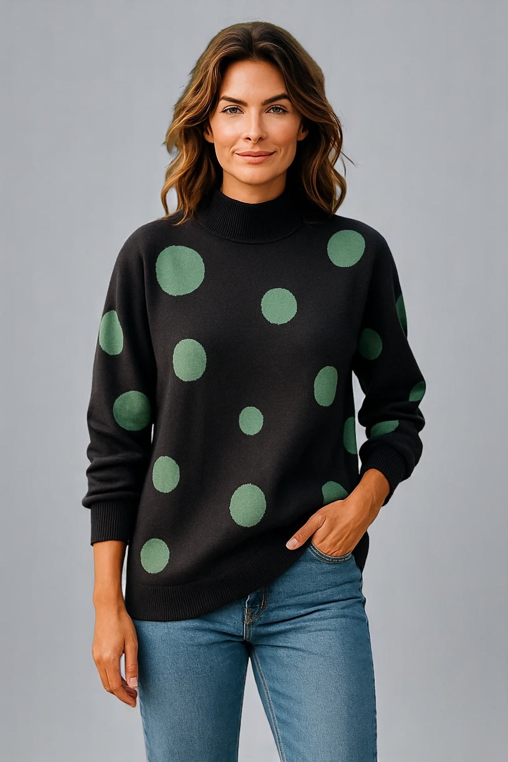 Spotted High Crew Pullover