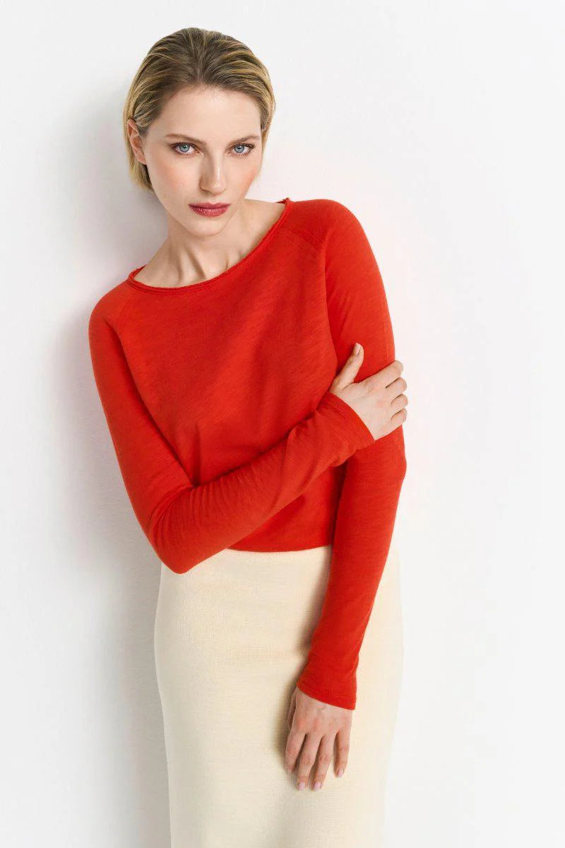 RICH & ROYAL SUNSET RED LONG SLEEVE