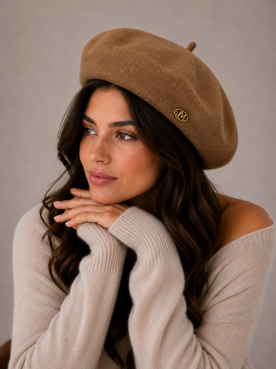 Luxury Knit Beret Pure Cashmere