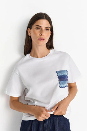 RICH & ROYAL WHITE T-SHIRT WITH PRINT