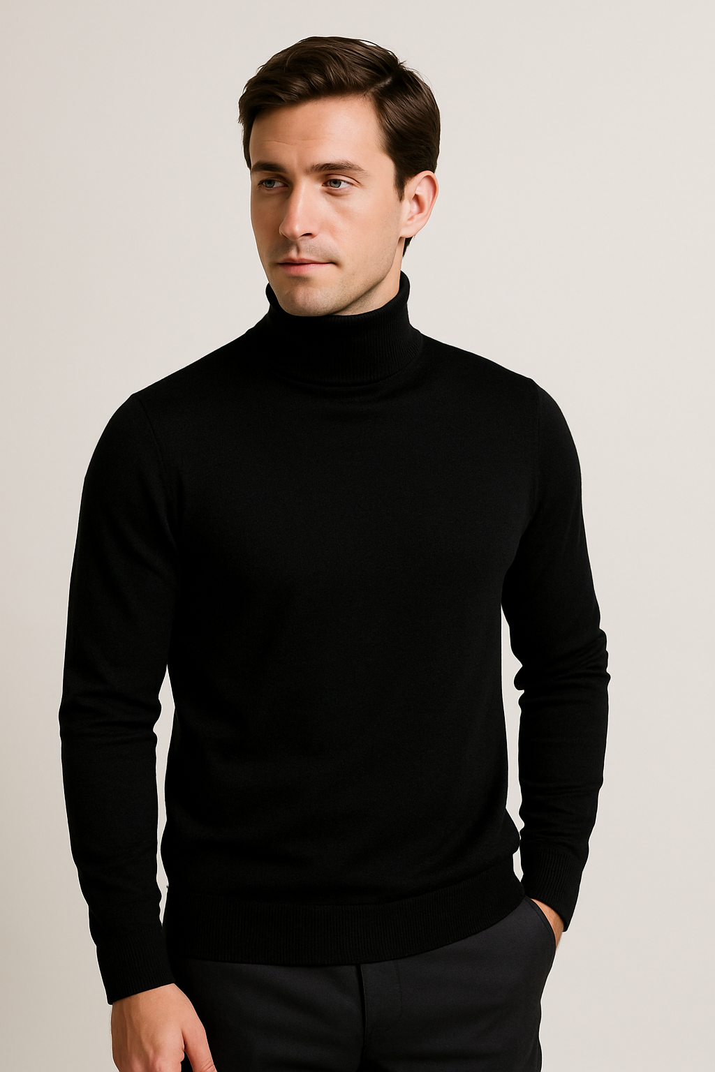 FINE KNIT PURE MERINO WOOL SKIVVY ANSETT KNITWEAR