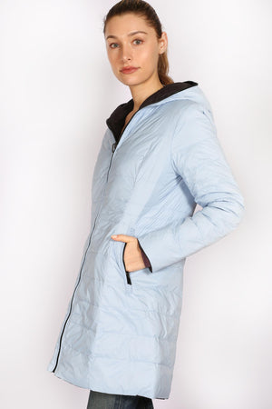 SABENA 3/4 LENGTH PACKAWAY REVERSIBLE DOWN JACKET