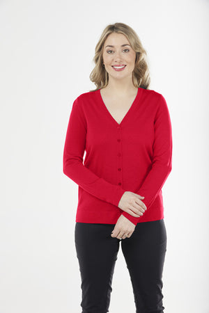 ESSENTIAL VEE NECK CARDIGAN