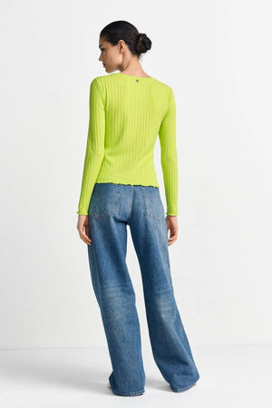 RICH & ROYAL RIBBED TEXTURE LONG SLEEVE