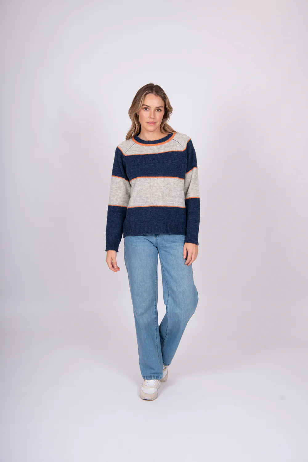 Mohair Block Stripe Pullover, knitwear at Knit-On Australia