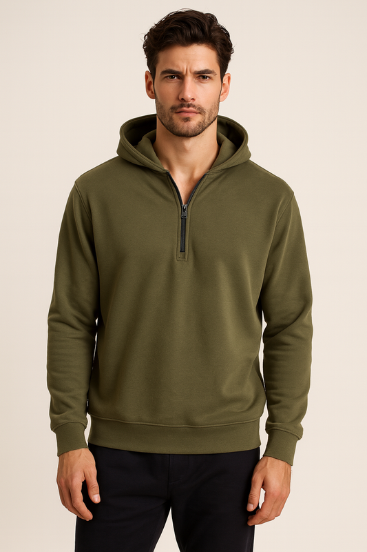 Crossley 1/4 Zip  Hoodie MADE IN ITALY