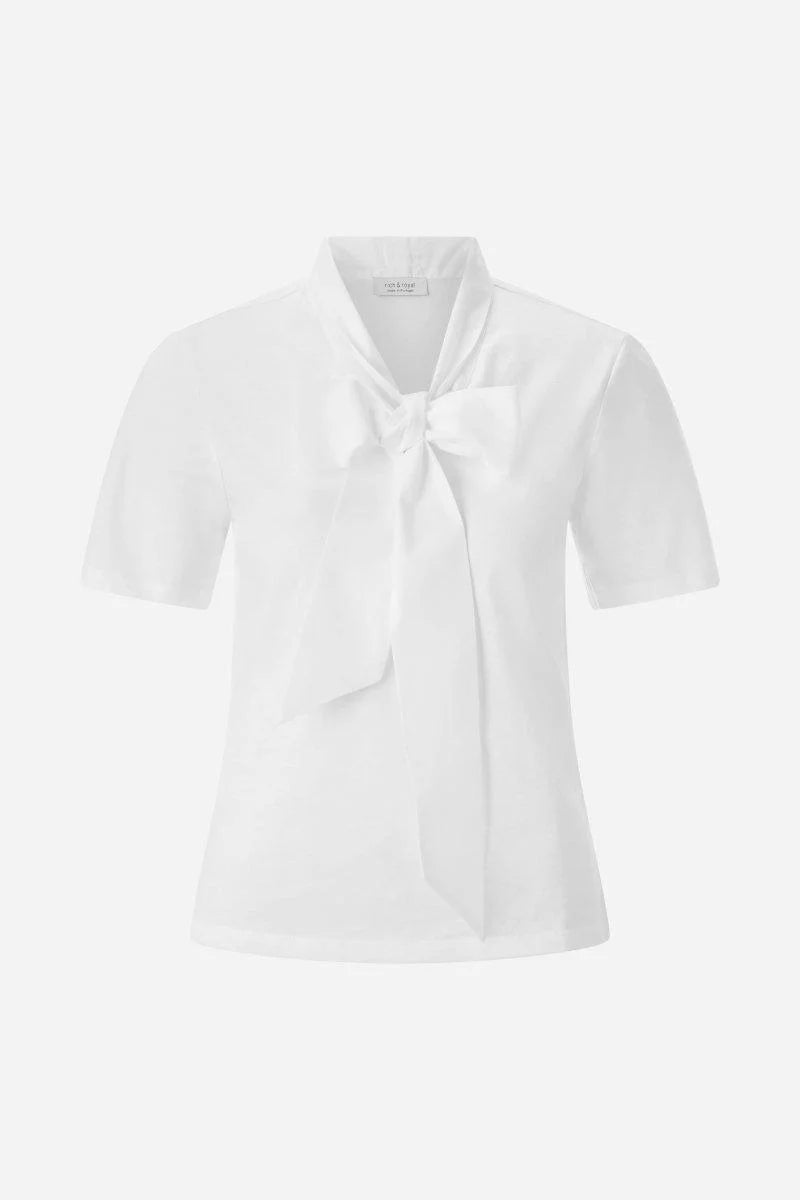 Rich & Royal T-Shirt in White with a bow