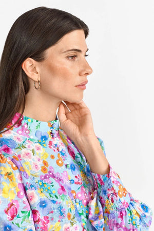 RICH & ROYAL BLOUSE WITH FLORAL PRINT LONG SLEEVE