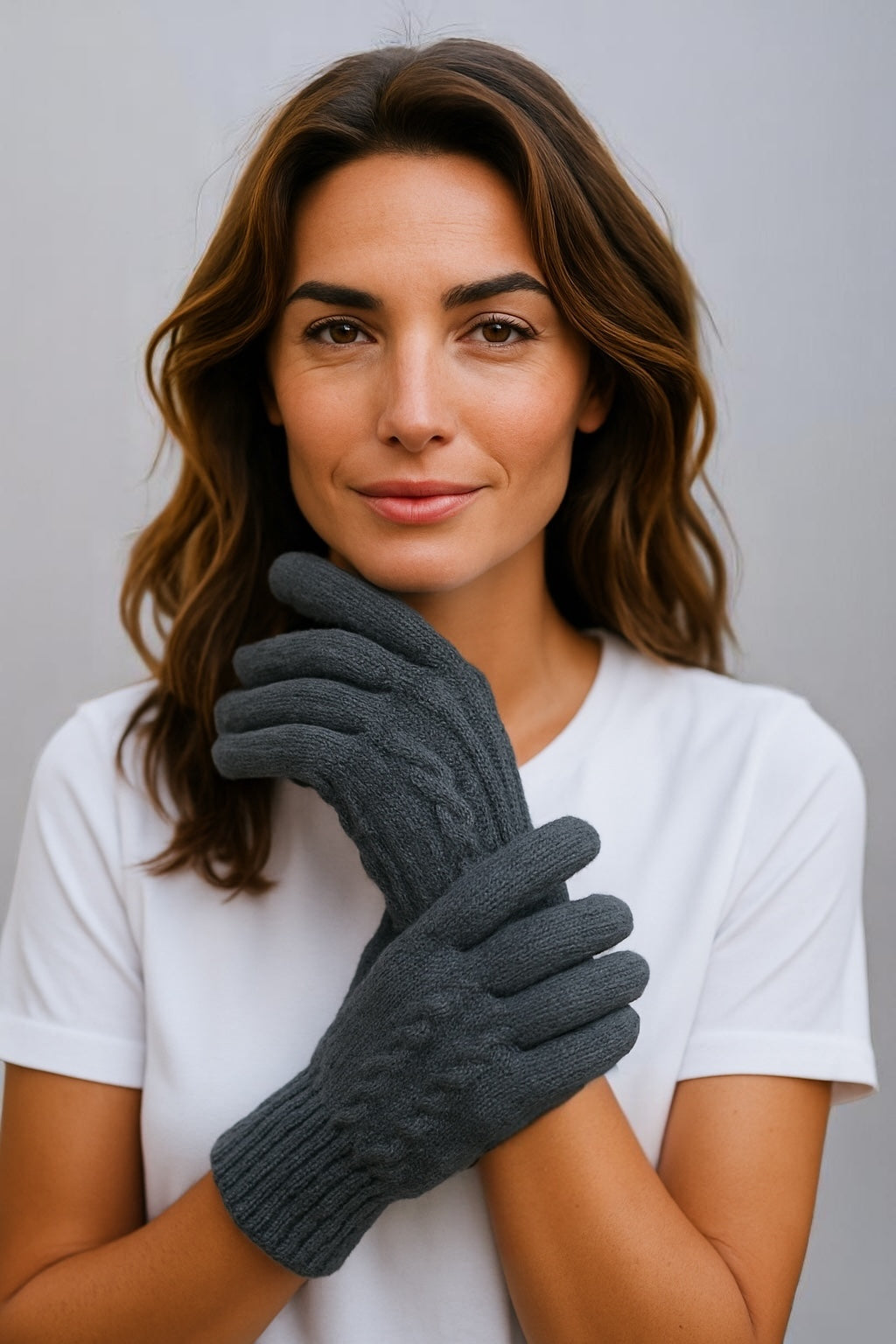 Unisex Alpaca Wool Gloves With Touch Screen