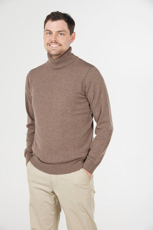 ROLL NECK PULLOVER WITH RIB BASQUE