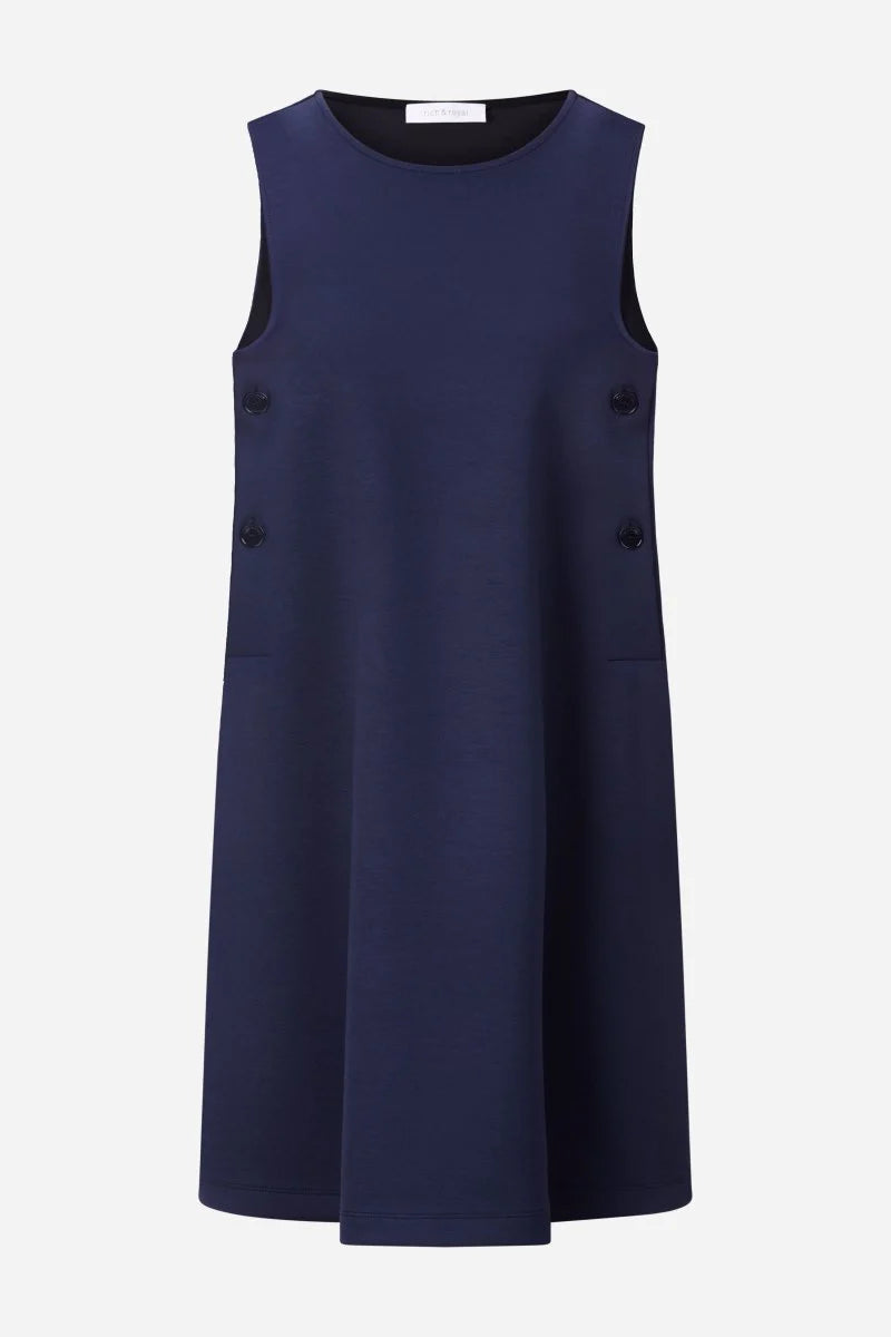RICH & ROYAL NAVY JERSEY MINI DRESS