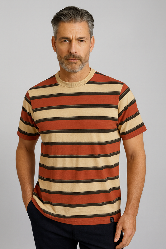 DSTREZZED MASON / MC QUEEN STRIPE TEE
