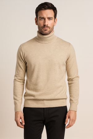 FIELDS CLASSICS ROLL NECK PULLOVER WITH RIB BASQUE