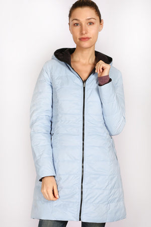 SABENA 3/4 LENGTH PACKAWAY REVERSIBLE DOWN JACKET