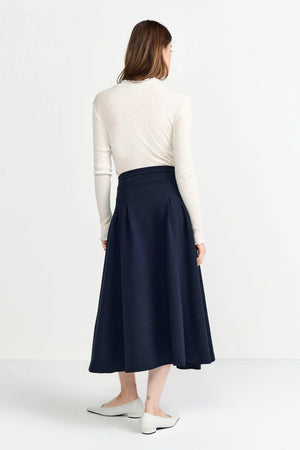 RICH & ROYAL RIBBED RUFFLED NECK LONG SLEEVE MADE IN PORTUGAL