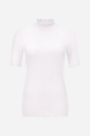 RICH & ROYAL T-SHIRT WITH STAND-UP COLLAR