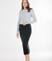 MOHAIR RIBBED KNIT SKIRT SIZE L ONLY IN RUBY PINK