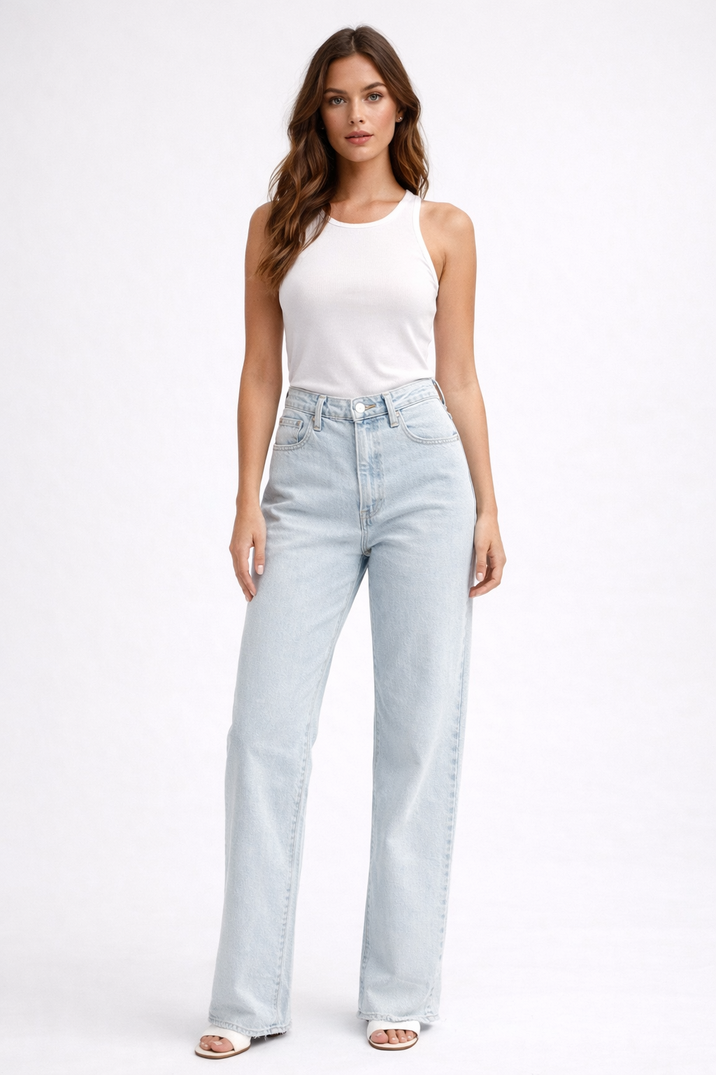 BELLA DAHL INSEAM GUSSET ANKLE FRAYED JEANS