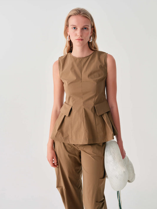 BEATRICE STRUCTURED SLEEVELESS TOP