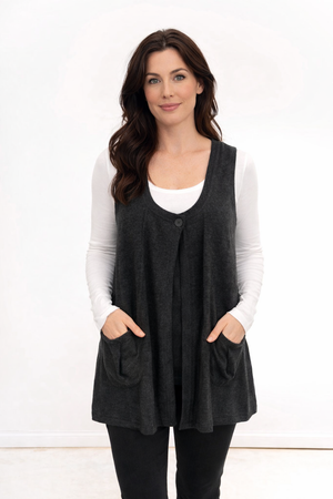 Fields knitwear vest With one Buttons And Pockets