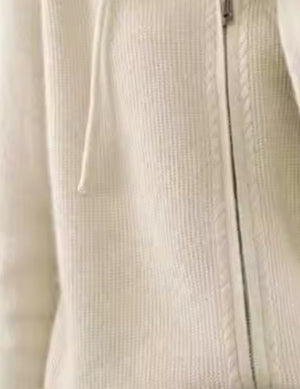 Pure cashmere Full zip hoodie