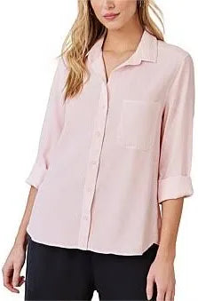 BELLA DAHL LONG SLEEVE TAIL BUTTON DOWN - MOON STONE SHIRT
