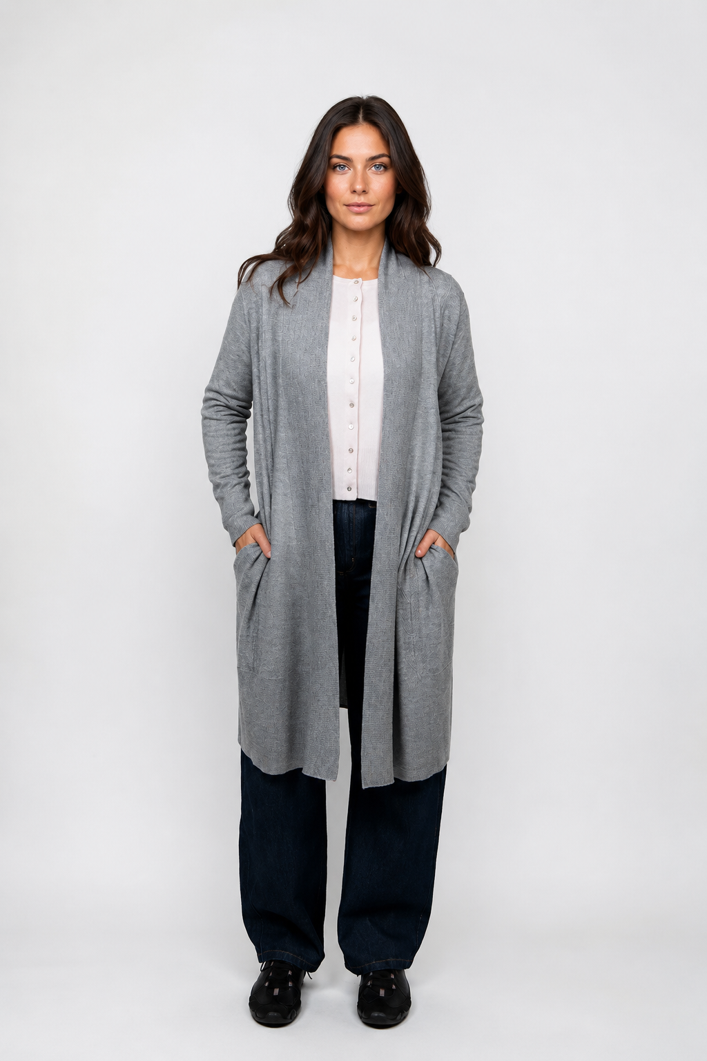 Bridge & Lord - Long Line Rib Trim Cardigan