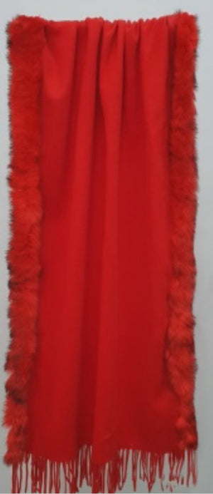UGG Australian Merino Wool and rabbit fur shawl/Scarf