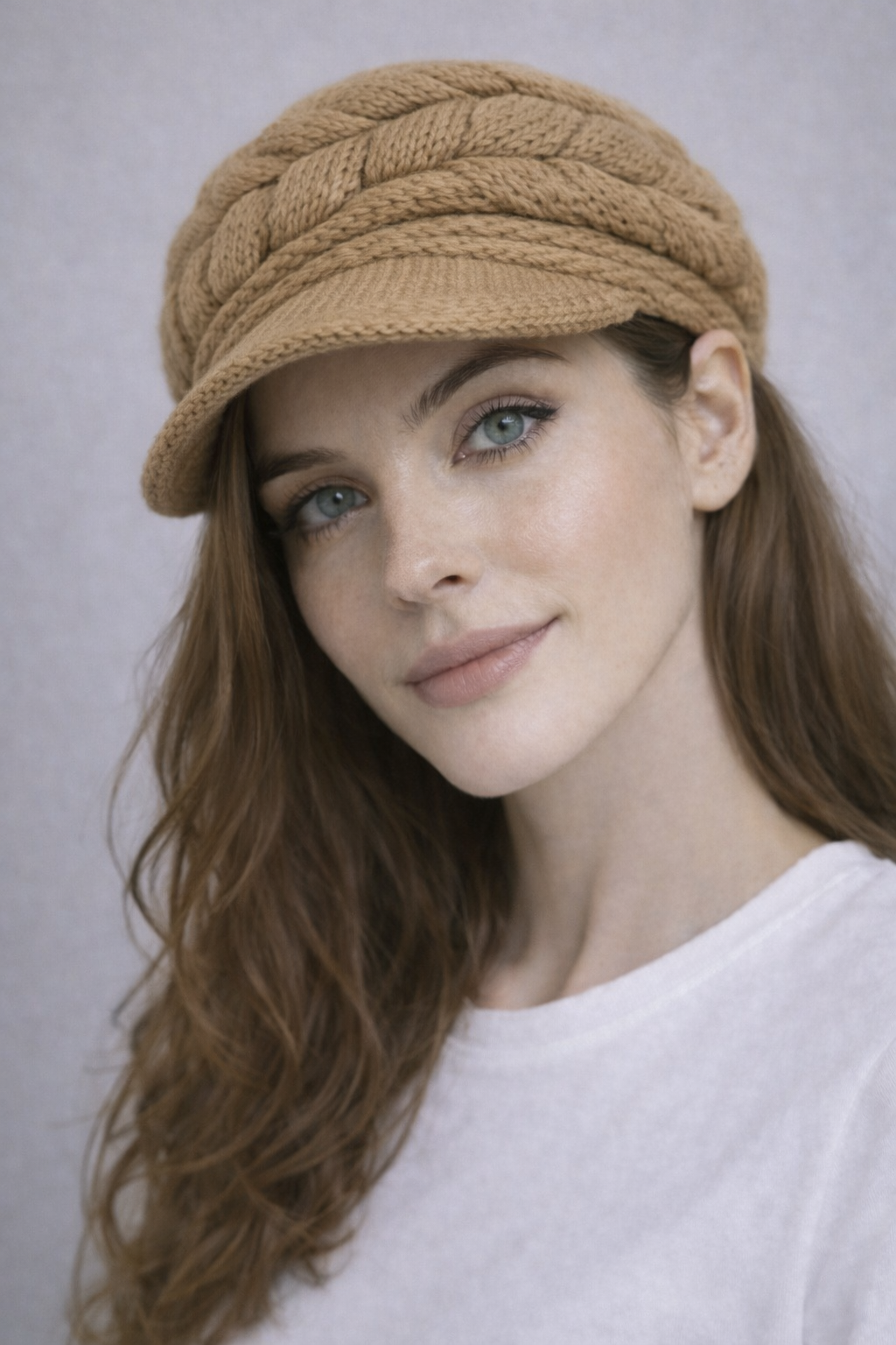 Ribbed Knit Beret Hat with Thermal Lining