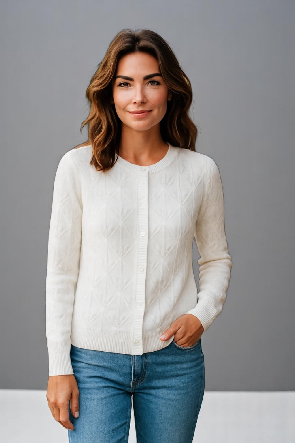 Ribbed cardigan Pure wool KNIT-ON AUSTRALIA