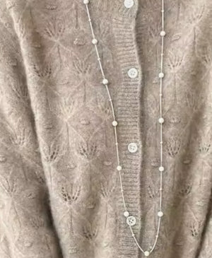 Ribbed cardigan Pure wool