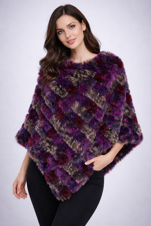 Soft Angora Fur Designer Poncho