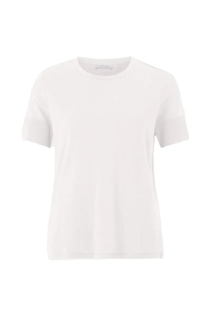 RICH & ROYAL T-SHIRT WITH RIBBED CUFFS