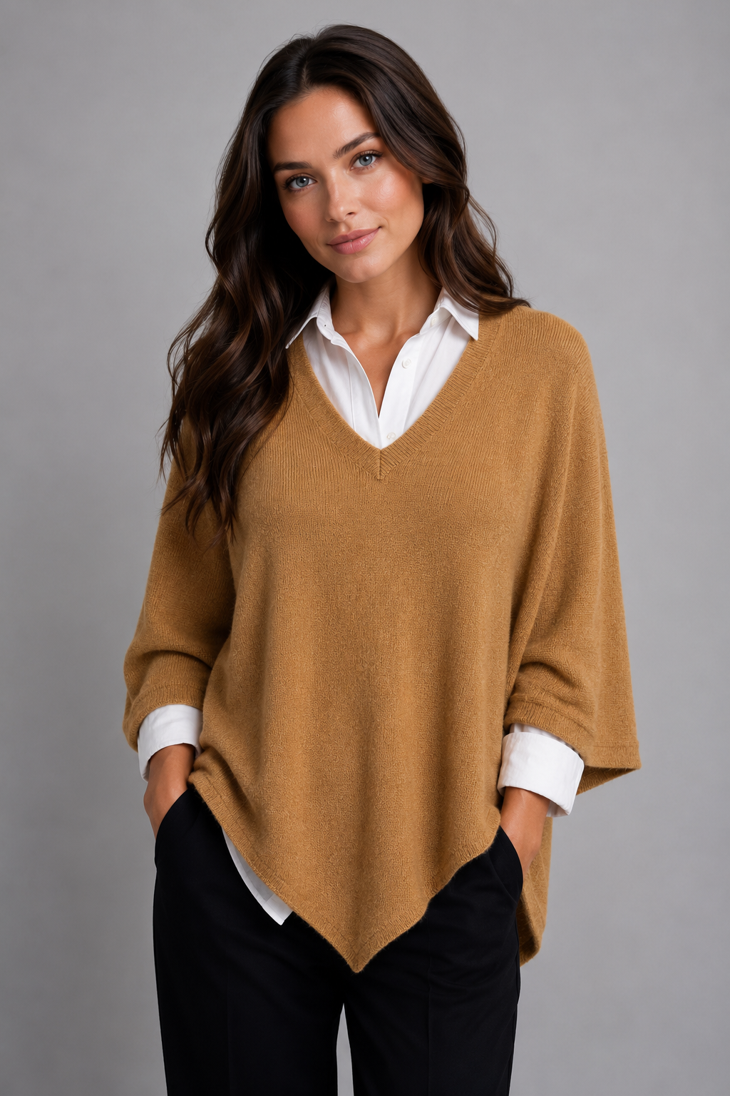PURE CASHMERE PONCHO
