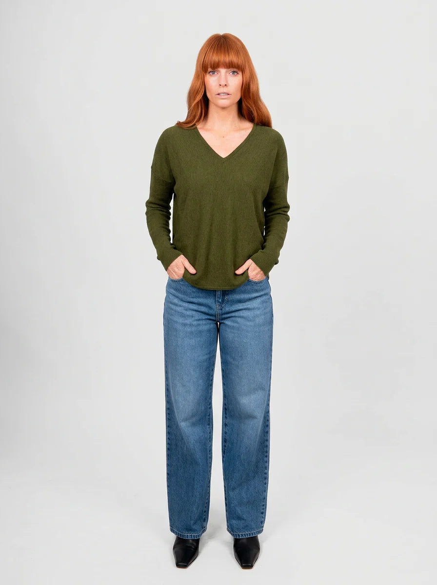 Princess Vee Curve Hem Pullover