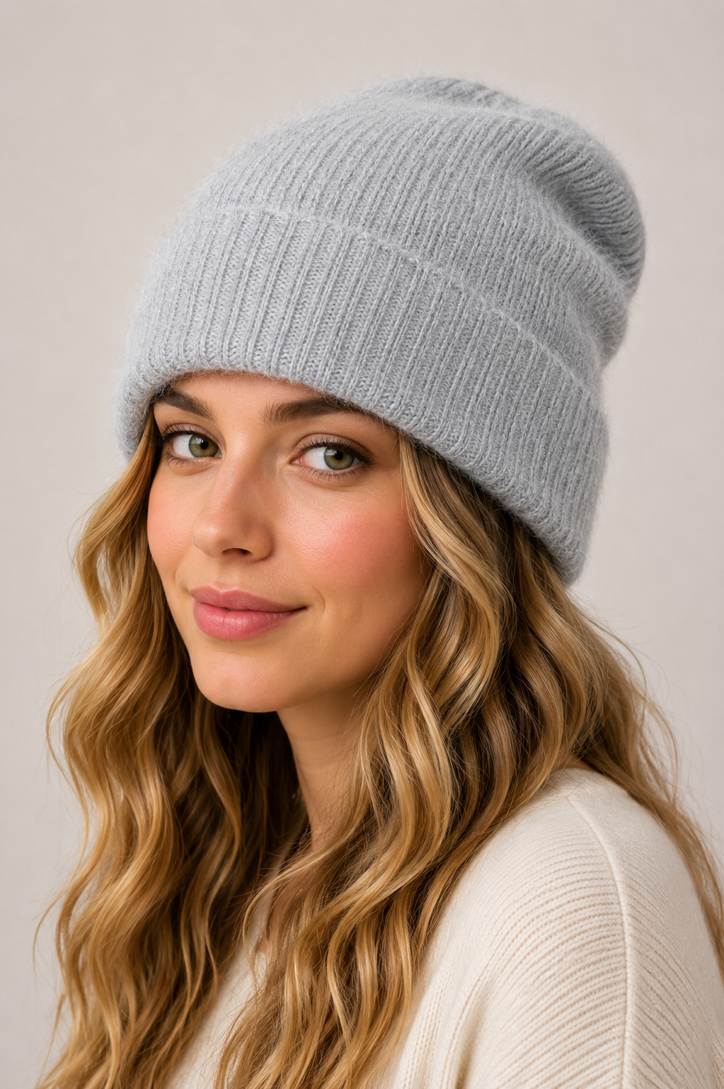 Unisex Premium Angora Fur Beanie