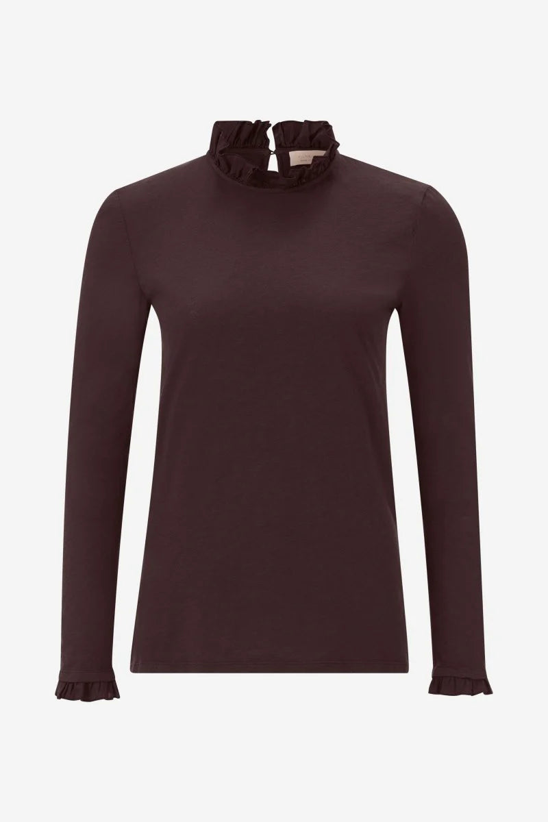 RICH & ROYAL RUFFLED NECK LONG SLEEVE MADE IN PORTUGAL