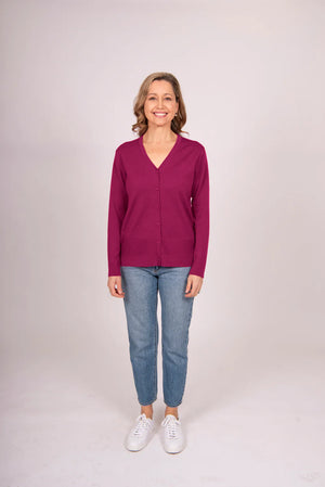 ESSENTIAL VEE NECK CARDIGAN
