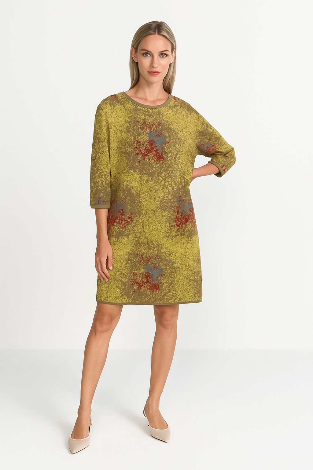 RICH & ROYAL KNITTED JACQUARD DRESS