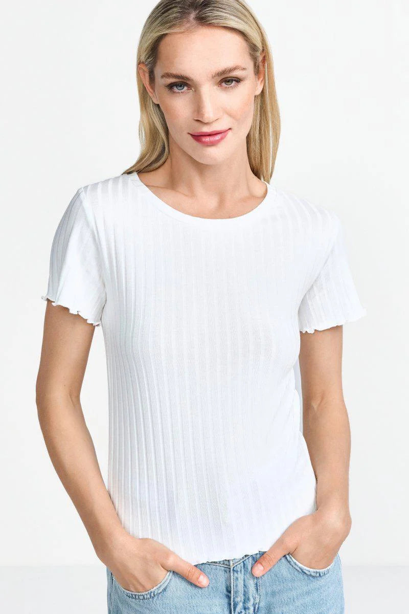RICH & ROYAL FIGURE-HUGGING RIBBED SHIRT