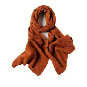 Unisex Luxury Soft Ribbed Pure Cashmere Scarf