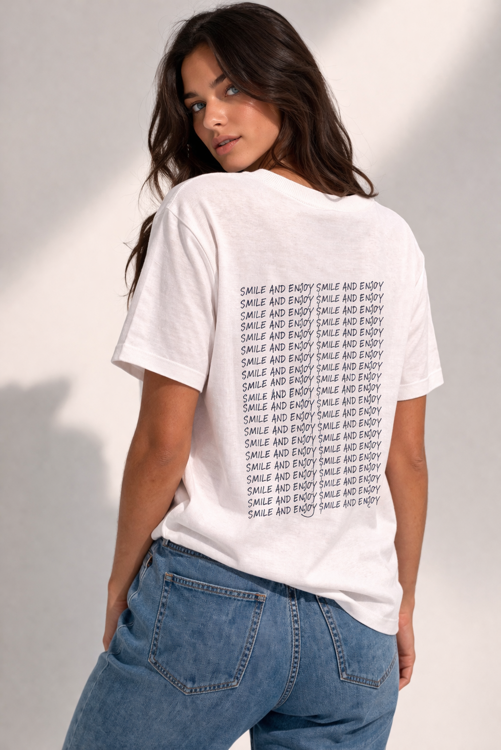 Rich & Royal Organic Cotton T-Shirt in White with Print