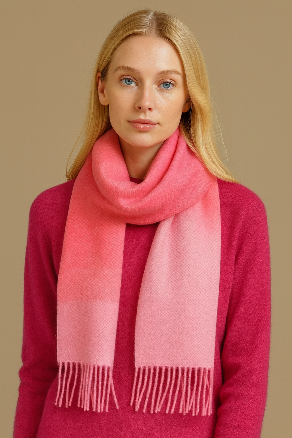 Two Tone Luxury 100% Wool Scarf
