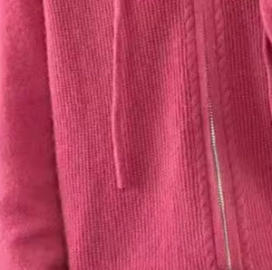Pure cashmere Full zip hoodie