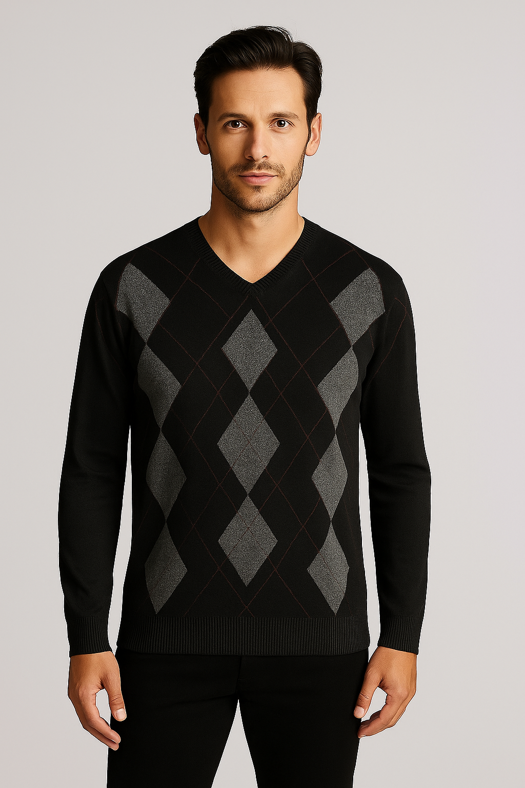 V- neck Diamond Merino/Cashmere