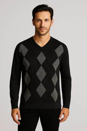 V- neck Diamond Merino/Cashmere