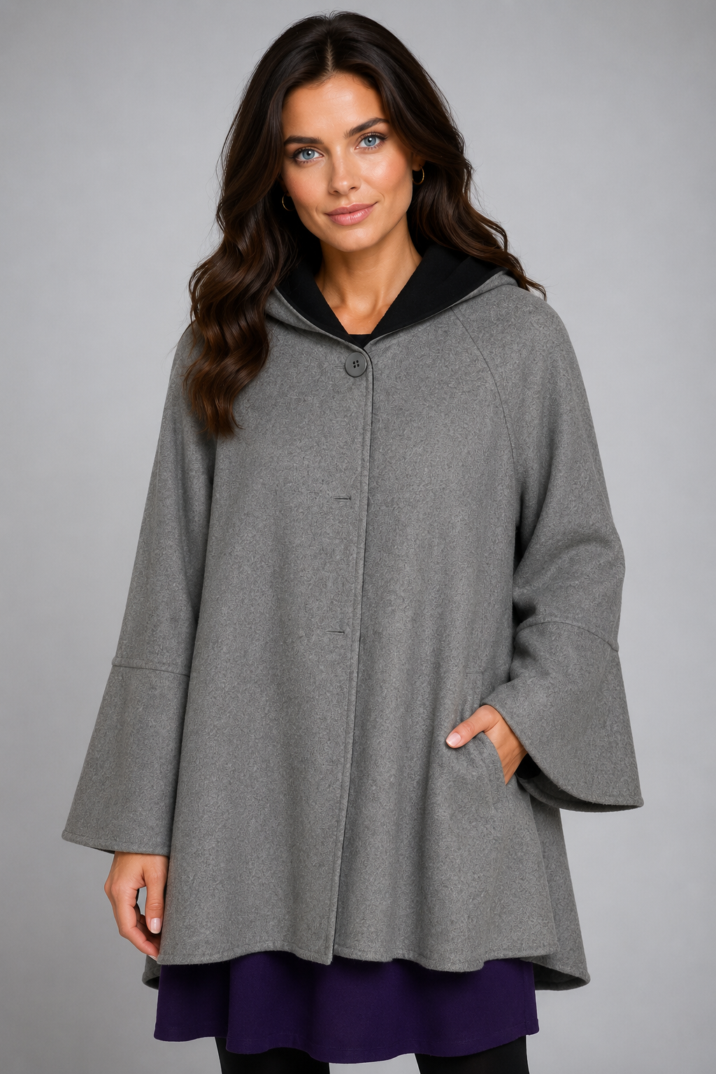 SABENA CAPE JACKET WITH HOOD