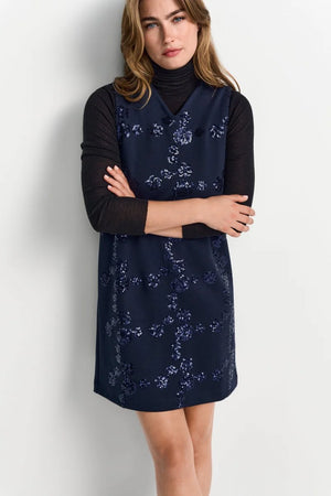RICH & ROYAL MINI DRESS WITH SEQUIN EMBELLISHMENT