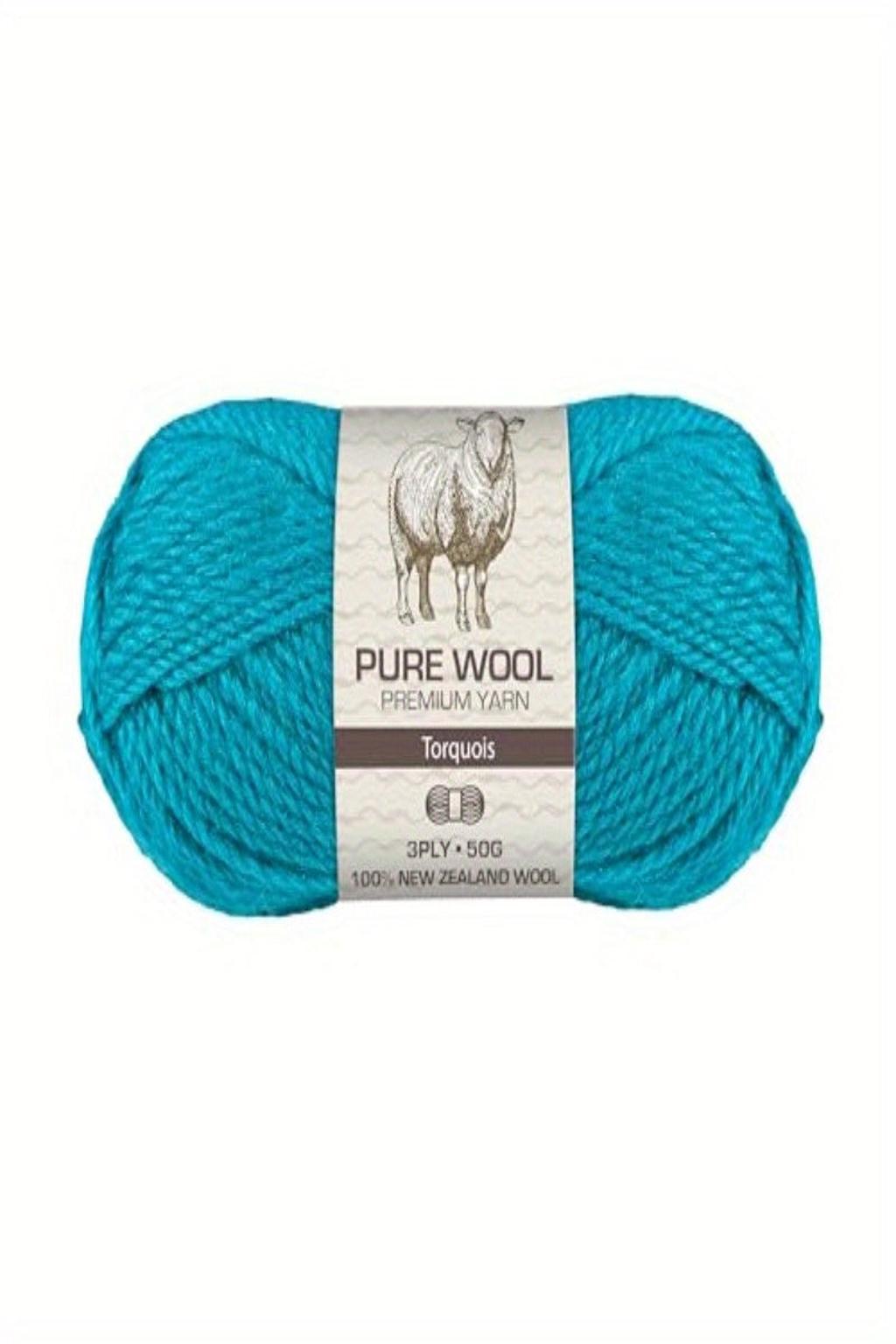 3Ply Pure Wool 50 g Turquoise – Knit-On Australia